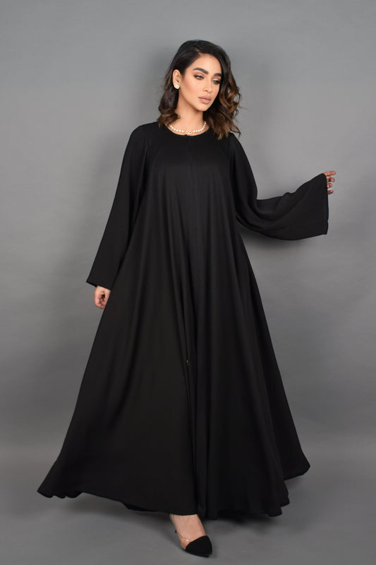 Triple cloche Black Abaya