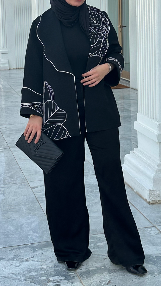 Black & White Detailed Blazer