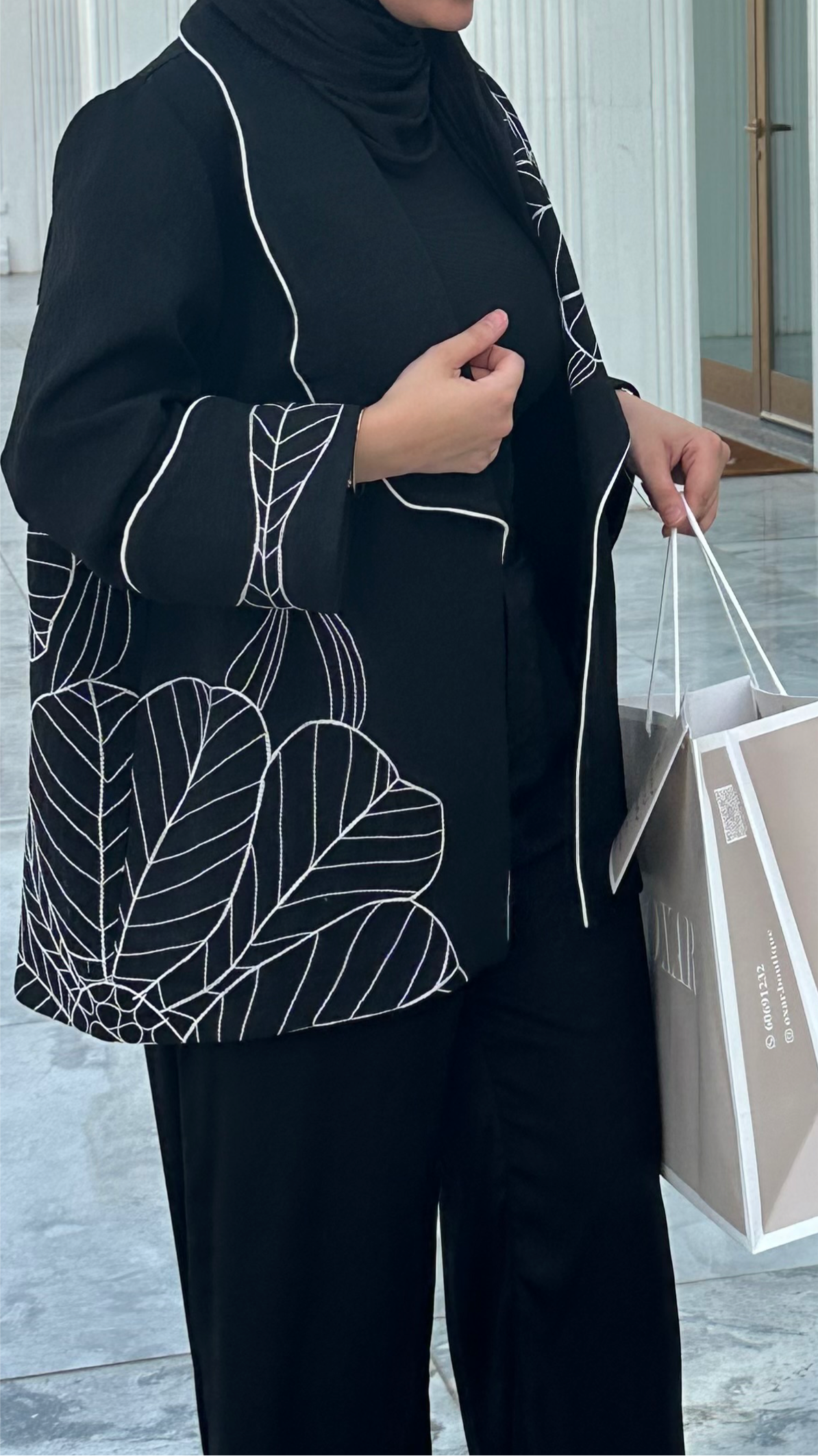 Black & White Detailed Blazer