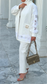 White flowers blazer