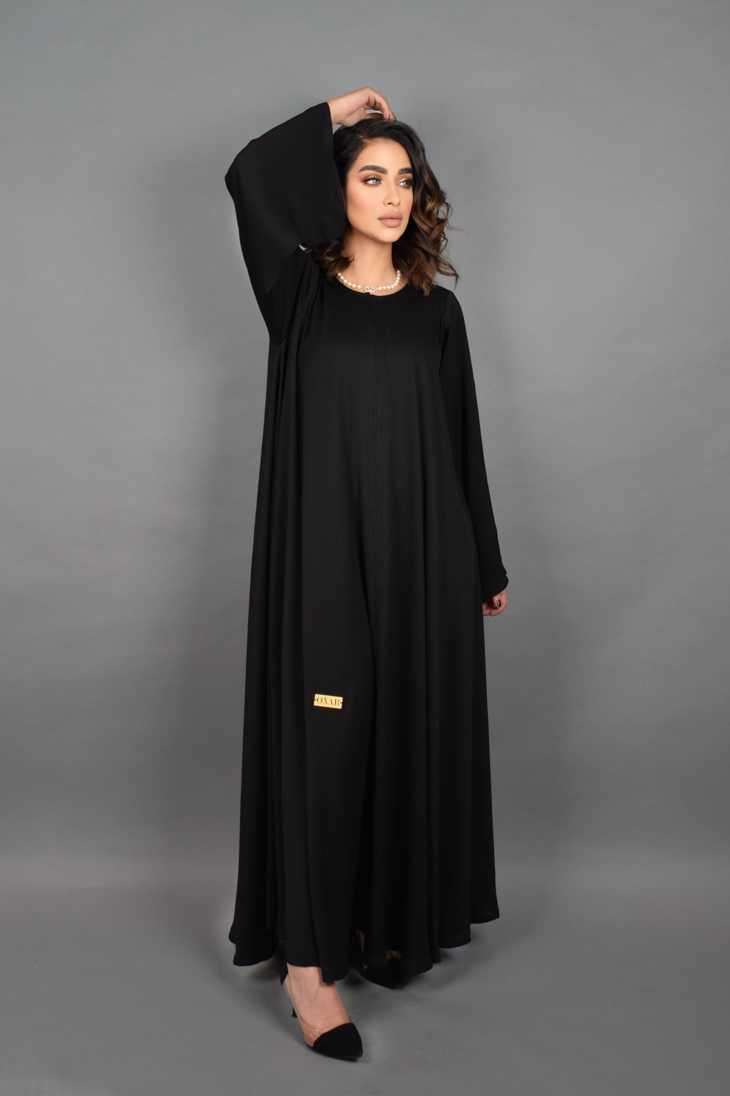 Triple cloche Black Abaya