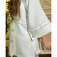 White & Gold Detailed Blazer