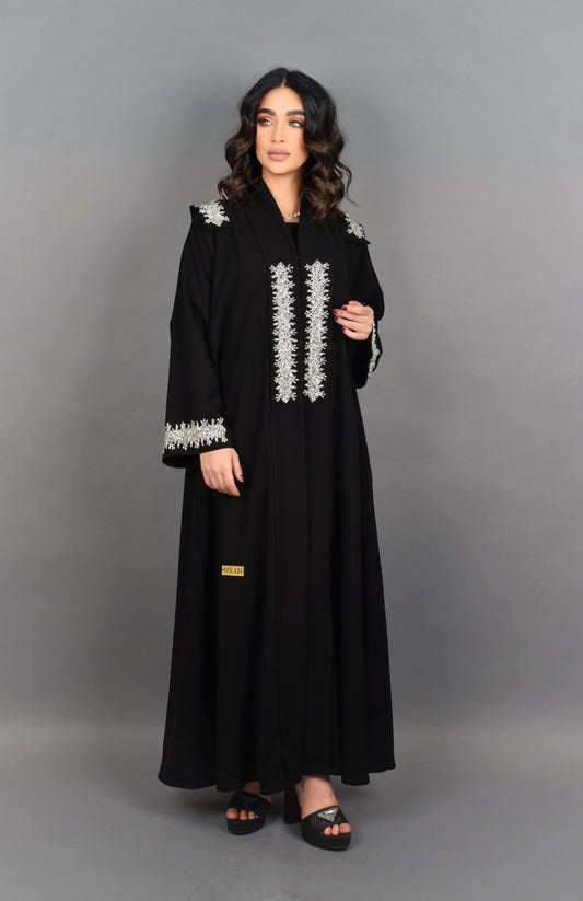 embroidered Black Abaya