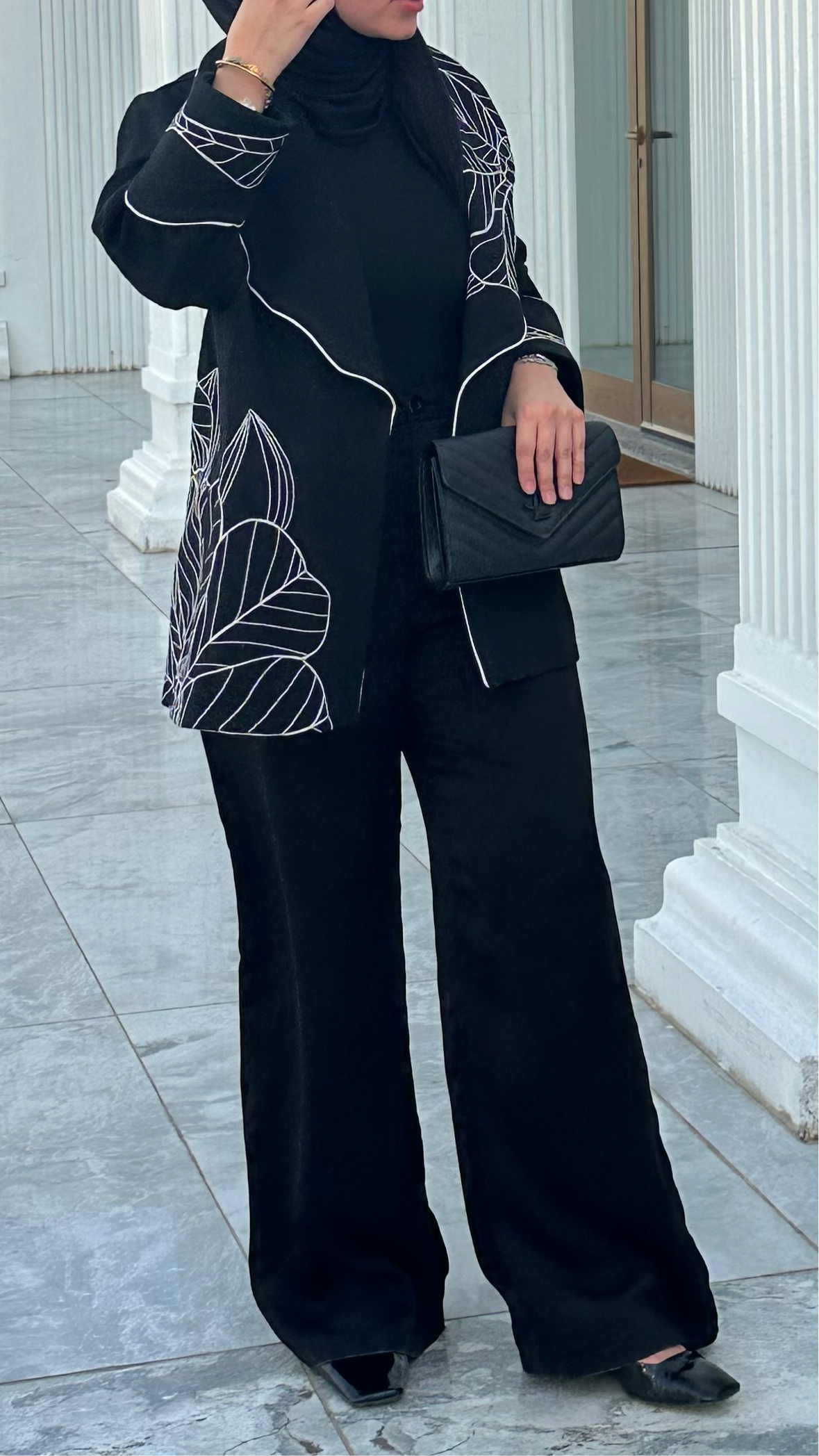 Black & White Detailed Blazer