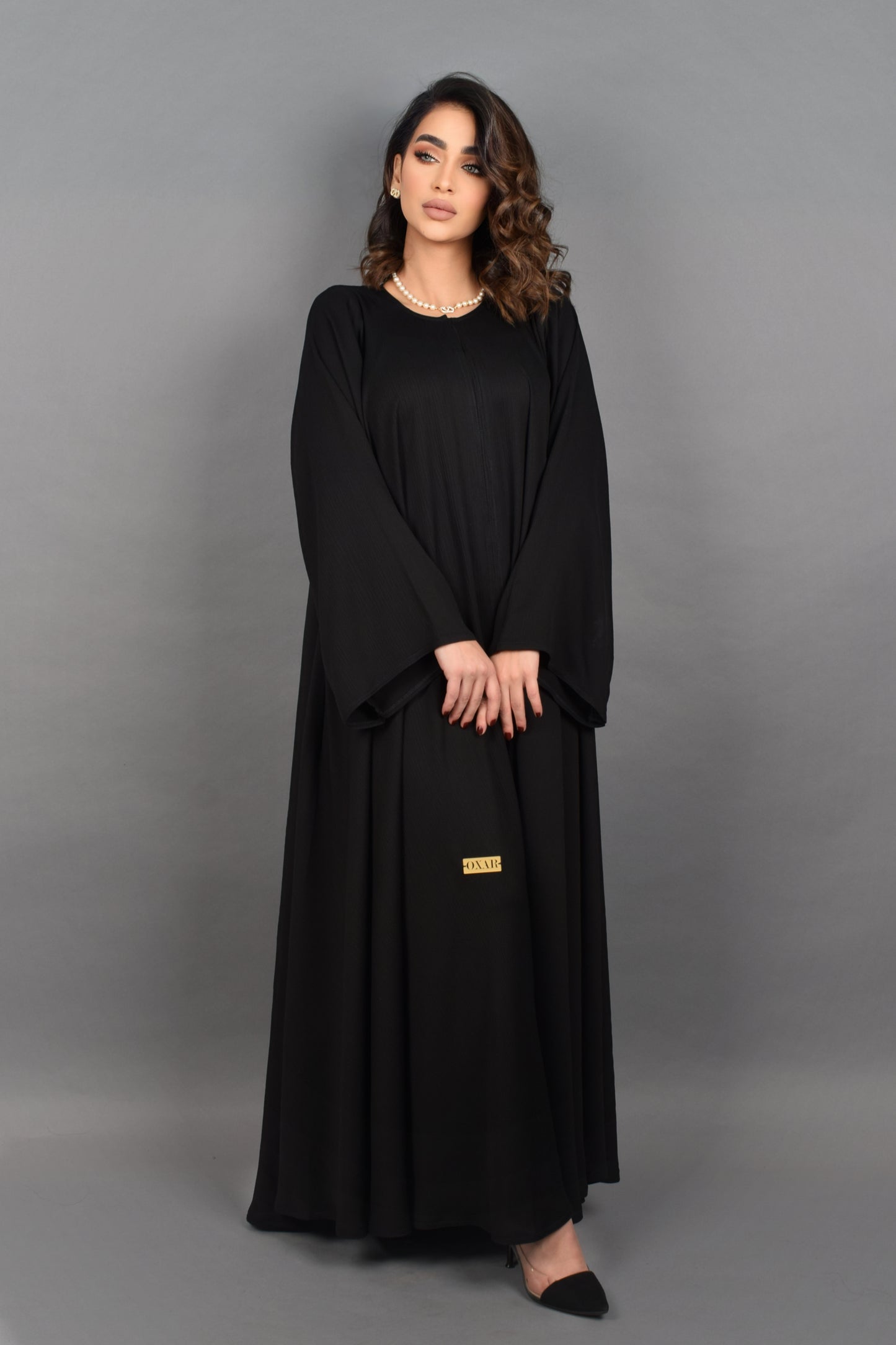Triple cloche Black Abaya