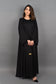 Triple cloche Black Abaya