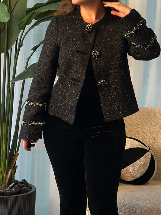 Bold Bottoms Black & Silver Blazer