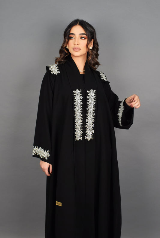 embroidered Black Abaya