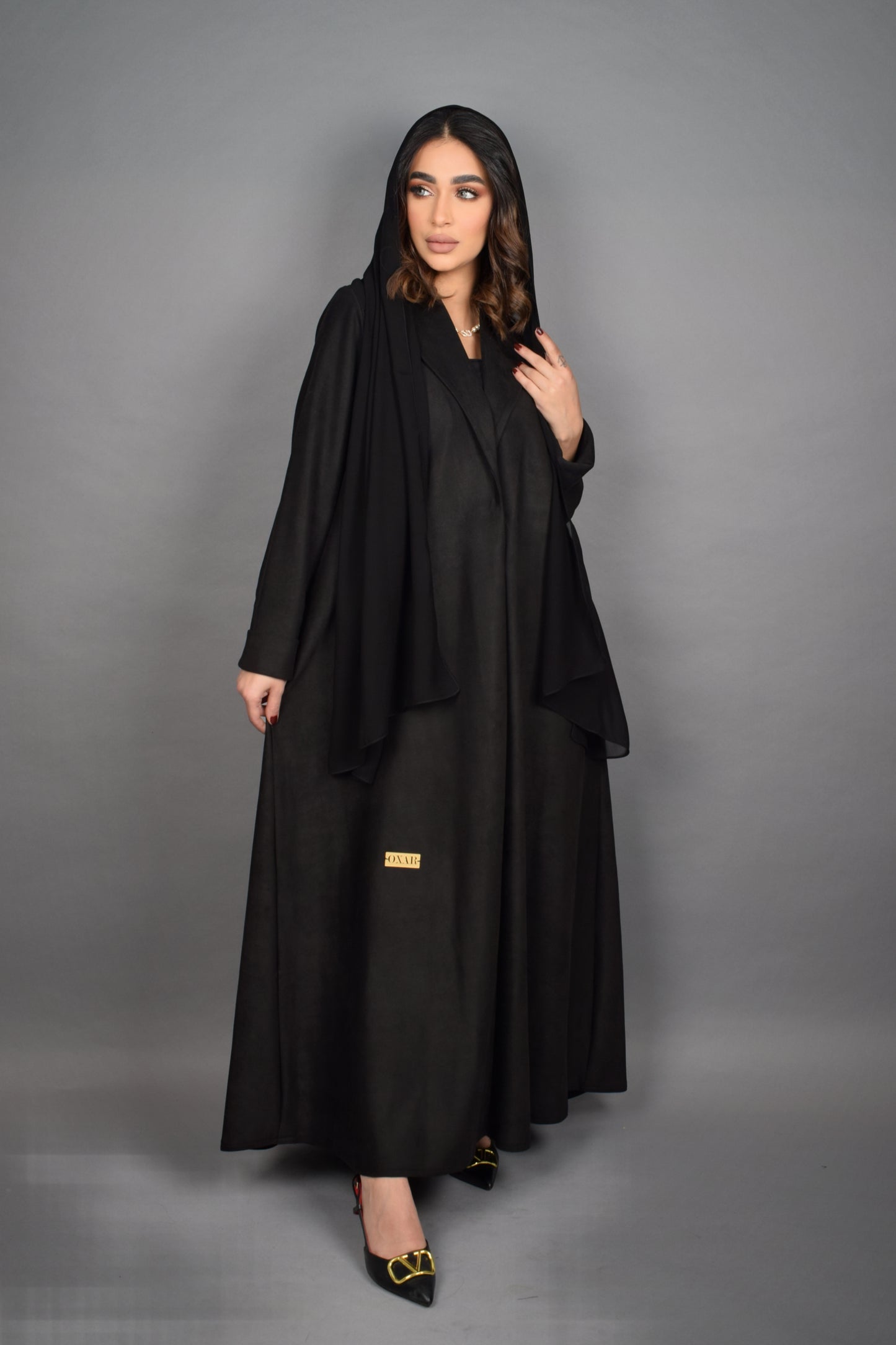 Chamois Black Abaya