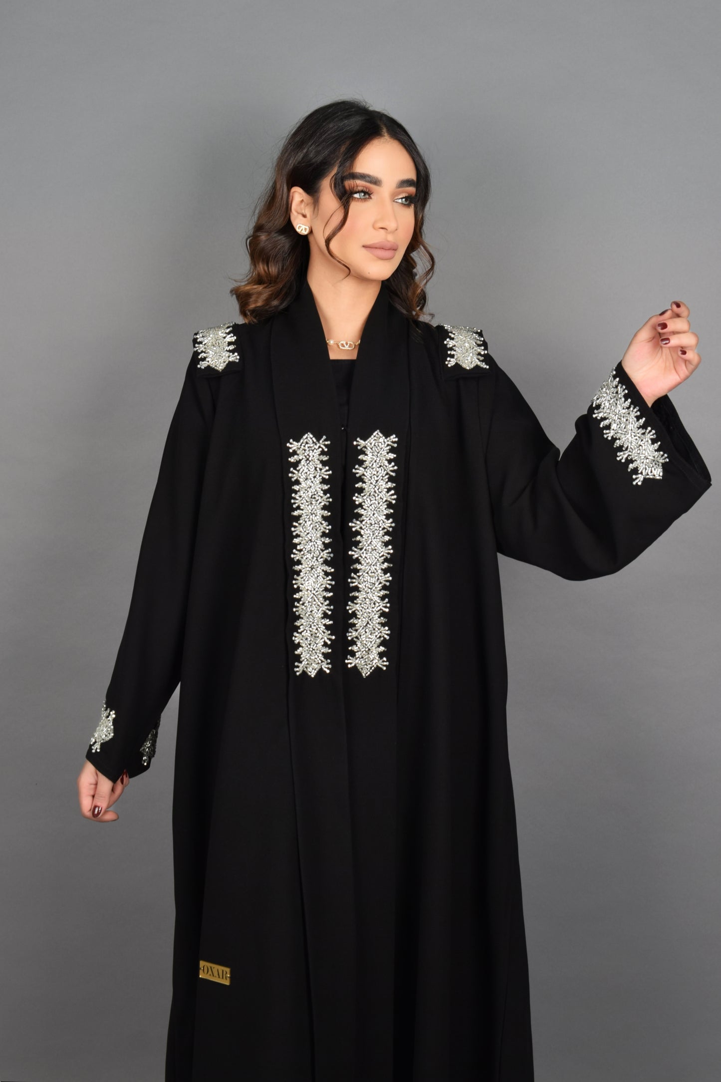 embroidered Black Abaya