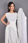 Detailed White Abaya