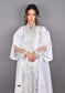 Detailed White Abaya