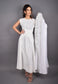 Detailed White Abaya