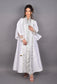 Detailed White Abaya