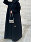 Flower Detailed Black Abaya